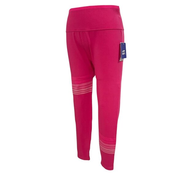 JoyLab High Rise 7/8 Length Leggings XL Pink Stretch Moisture Wicking Activewear - Picture 9 of 11